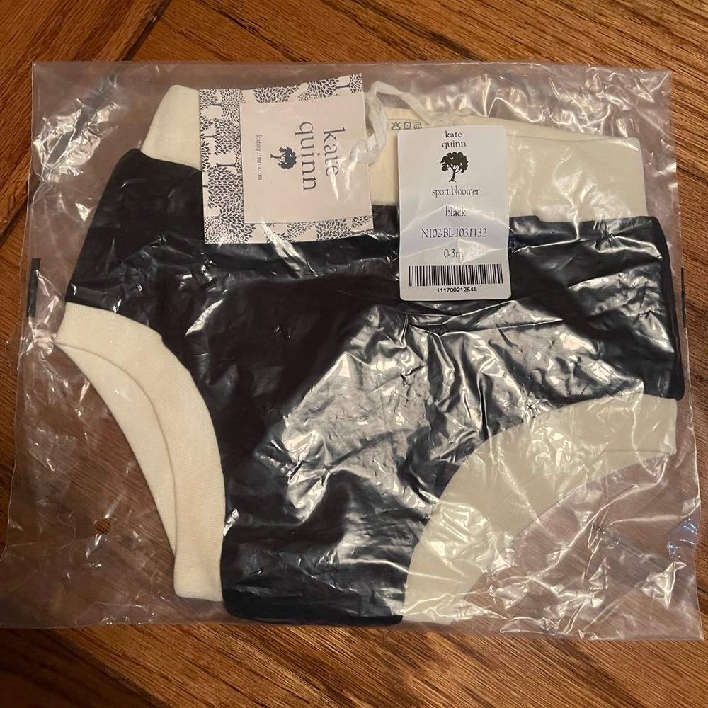 Black Kate Quinn retro bloomers 0-3 months.